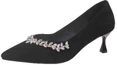 Bröllopsskor dam med klack, glitterpumps dam bröllop festklänning skor lätta högklackade skor andas sommarskor eleganta spetsskor kattunge klack kvällsskor festliga klackskor