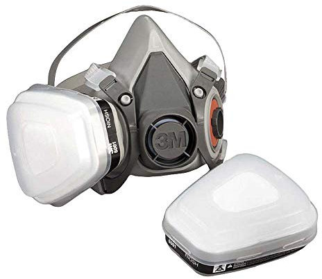 3M Mehrweg-Halbmaske 6100 (Maskenkörper ohne Filter), Größe S, Atemschutz, 1 Stück