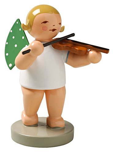 Wendt & Kuhn Blonde Handbemalt grunhainichen Engel Violine Figur