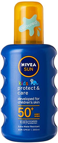 NIVEA SUN Solspray för barn, solskyddsfaktor 50+, 200 ml sprayflaska, barnskydd och vård