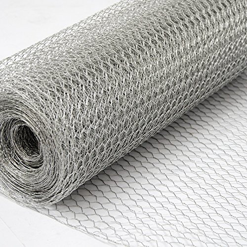 Niederberg Metall 25m x 50cm Maschendrahtzaun - 13x13 Drahtgitter Zaun - Hasendraht Gitter Verzinkt