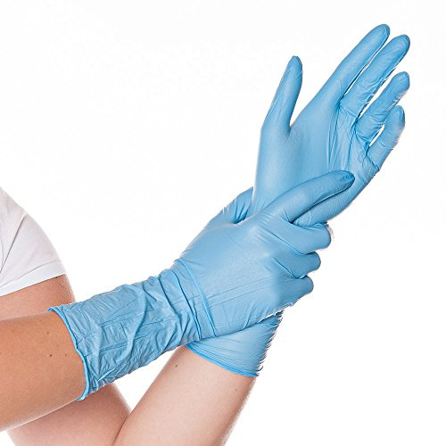 Nitril-Handschuhe 40 cm lang EXTRA SAFE SUPERLONG, Gr. M - VE 50 Stück - HYGOSTAR