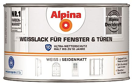 Alpina Weißlack für Fenster & Türen 300ml seidenmatt