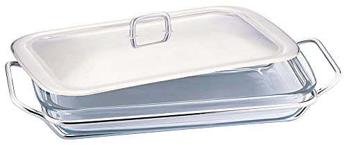 Berlinger Haus Silver Rectangle Stainless Steel Hot Plate Food Warmer Tray Candle Buffet Adjustable Server Dish (Food Warmer 2.4l)