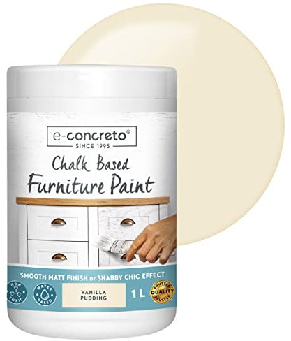 e-concreto Möbelkreidefarbe 1L mit Rührer (Vanilla)