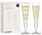 RITZENHOFF 6031006 Champagnerglas 200 ml - Serie Goldnacht Duett Best of 2022, 2 Stück mit Echt-Gold - Made in Germany