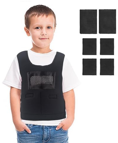 Weighted Vest for Kids with Sensory Issues, Ages 2 to 10+ Kids Calming Weighted Compression Vest Jacket Provides Soothing Weight for Children, Autism Sensory Products - Include 6 Removable Weights