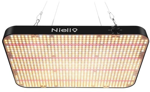 Niello 2000W LED Grow Lampe, Pflanzenlampe Vollspektrum, UV & IR enthalten, mit dimmbar, Daisy-Chain-Funktion, Pflanzenlicht für VEG, Blumen: 150 * 150cm