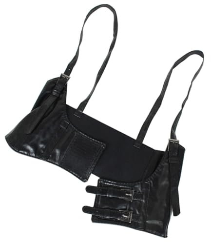SHERCHPRY Verstellbarer Gothic Unterbrustgürtel aus Pu und Denim für Damen mit Dekorativem Effekt für Festival und Tanzoutfits im Punkigen Stil