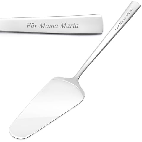 Maverton Tortenheber mit Gravur - Kuchenheber aus Edelstahl - Küche Dekoration - für Torten Kuchen Muffins Pizza Quiches - für Frauen - zum Geburtstag - zum Einzug - personalisiert -