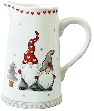Anneome Bouilloire Créative Nordique En Céramique 2l à Motif De Noël Poignée Ouverte Pour Eau Froide Usage Domestique Et Fêtes