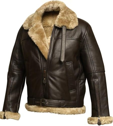 Chaqueta de cuero para hombre, chaqueta de cuero para hombre, chaqueta de cuero para hombre, chaqueta de cuero de aviador para hombre, chaqueta de cuero con pelo sintético, chaqueta de cuero negra