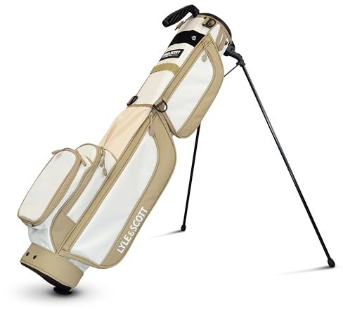 Lyle & Scott Gleneagle Sac de Golf léger pour Homme avec séparateur sur Toute la Longueur à 3 Voies, Poche Isotherme et poignée Durable, Support rétractable, Sangle rembourrée