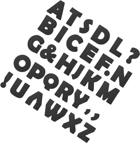 Operitacx Buchstabenkarten Mit Glitzereffekt Schwarz 150 Stück Leicht Zusammenzubauen Dekorative Buchstabentafel Für Pinnwand
