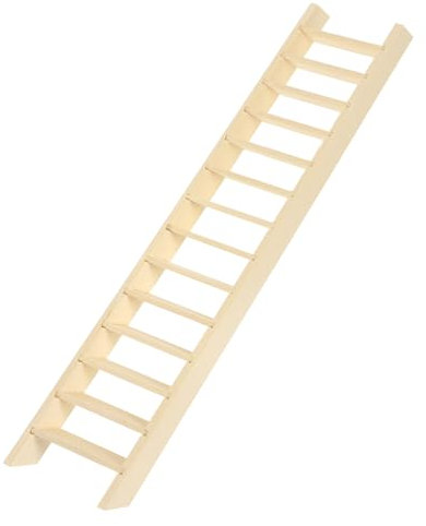 BESPORTBLE Mini Holzleiter Miniatur Leiter Zubehör Für Puppenhaus DIY Dekoration Natürliche Holzoptik Kompakte Für Freunde Und Miniatur-enthusiasten