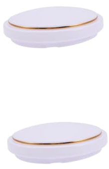 HOMSFOU 2pcs Circular Lamp Shade Replacement for Ceiling Chandelier Grey Small Lampshade Gentle Light