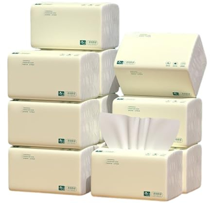 12 Stück, insgesamt 6240 Blatt, weiches weißes Gesichtstuch, 5-lagiges Toilettenpapier, Holzzellstofffaser, Einweg-Serviette, Reise-Papierhandtücher, Papierextraktion