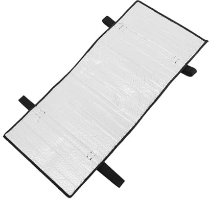 POPETPOP Housse et Protection Intempéries pour Climatiseur Extérieur en Film D'aluminium Argenté 0,5mm Fixation Solide et Cordon Réglable, Pare-soleil