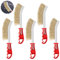 Lot de 5 Brosses en Laiton Multi-Usages pour Barbecue, Brosse Metallique avec Poignée en Plastique, Brosses Métalliques en Acier Inoxydable de Nettoyage, pour Enlever Les Taches, Rouille, Peinture