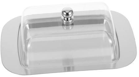 Alipis Mantequillera De Pc y Acero Inoxidable Contenedor De Soporte Para Diseño Cubierto Fácil De Limpiar
