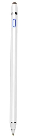 K811 Active Stylus Pen for Mobile Touch Screen Operation White | Aluminium Alloy Body, USB Charger Included, Note-taking and Drawing on Smartphones