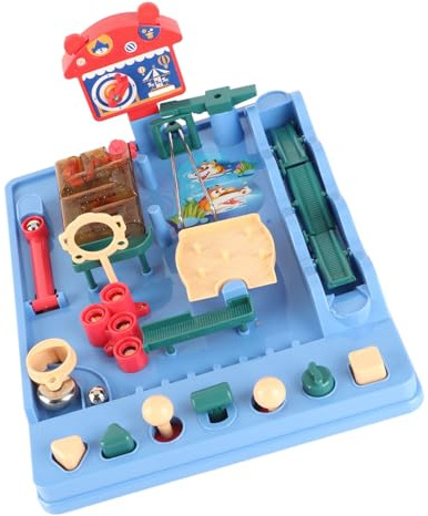 Bonbela Gioco di Pista Labirintico in Marmo con Palline Giocattolo per Bambini con Design Unico, Giocattolo Educativo Interattivo per L'apprendimento per Ragazze