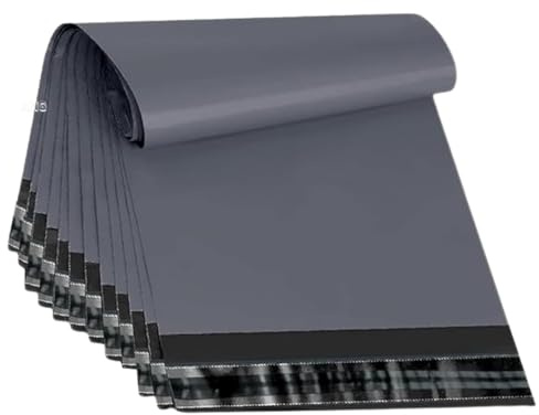 AHG Grey Mailing Bags | Self-Seal Waterproof Courier Bags for Clothing, Accessories, Jewellery, Cosmetics & Ecommerce Shipping | Tear-Resistant Opaque Poly Postage Bags (1000, 17x24)