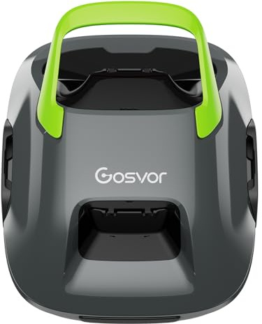 Gosvor Robot de Piscine sans Fil, Robot de Piscine avec Double entraînement Prend 90 Minutes, stationnement Automatique, Robot de Nettoyage de Piscine, Adapté aux piscines Hors Sol