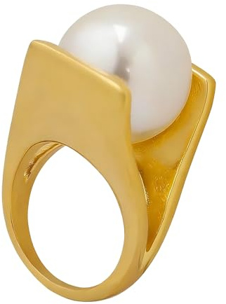 Oxxggkao Elegante Imitationsperlen Y Ringe für Frauen, die Individualität suchen, Modeschmuck für den Stilvolle Perlenringe