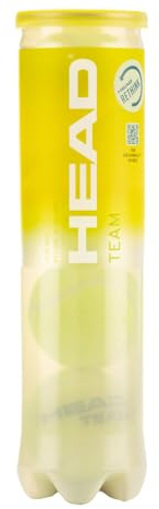 HEAD Team, 4 Palle da Tennis, Colore: Giallo