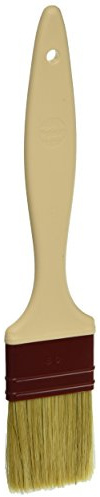 Matfer 116016 Pastry Brush Natural Flat Bristles, 60 mm Long | Boar bristles offer high absorbency for quick glaze application; hand-wash to maintain durability in professional bakeries.