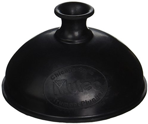 Mutec MHT160 Rubber Plunger Trumpet Mute - Ergonomic Handheld Design with Air-Release Hole for Classic Jazz “Wa-Wa” & Growl Effects - Durable Black Rubber Construction - Made in USA