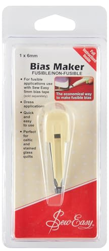 Sew Easy ER518.6 Schrägbandformer – erstellt Bänder aufschmelzbar und Nicht schmelzbar für Dekoration in keltischen und Buntglas-Steppdecken, Nähen, Schneidern, gelb, 6 mm