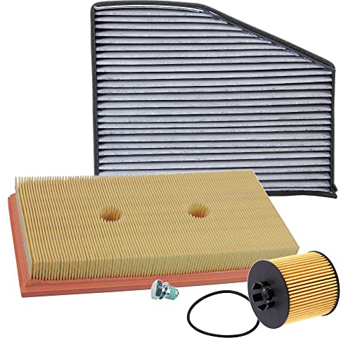 BESTPRICE Inspektionspaket Filterset mit 1x Luftfilter, 1x Innenraumfilter, 1x Ölfilter Kompatibel mit AUDI A3, SKODA OCTAVIA 2, VW EOS, GOLF PLUS 5, GOLF 5 (1K1), JETTA PASSAT B6, TOURAN