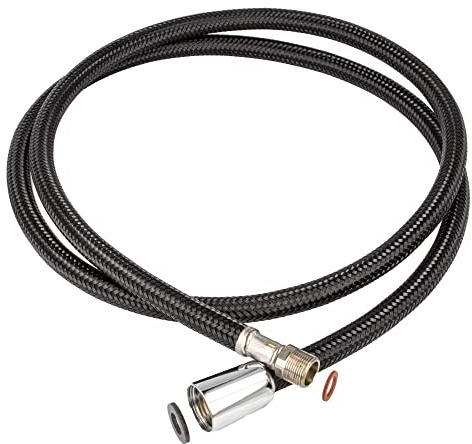 tecuro - Ersatz Brauseschlauch für Geschirrbrause, Anschluss M15/1 x 1/2 Zoll Konusmutter, Länge 150 cm, Nylon - schwarz, für Küchenarmaturen
