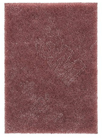 3M Scotch-Brite Handpad 7447 – General purpose alternative to sandpaper and steel wool – 158 x 224 mm, very fine, maroon - 1x 20 pads