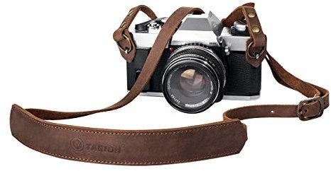 TARION Leather Camera Strap Long DSLR Camera Neck Straps Vintage Adjustable 118-145cm SLR Camera Shoulder Straps Belt Cord Brown L1