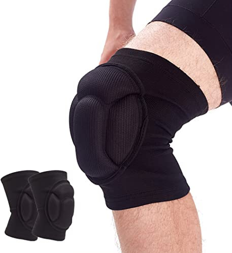 Knee Pads for Women & Men, Basketball Knee Pads Volleyball Knee Pads for Women Men Wrestling Knee Pads Wrestling Gear, Crash Pad Snowboarding Gear Knee Protector Soft Knee Pads for Work (Small, Black)