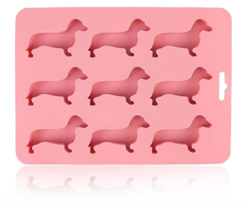 Silicone Dachshund Ice Cube Tray Novelty Chocolate Mold Creative Dachshund Ice Cube Tray Sausage Dog Gifts for Women Kids Dog Lovers