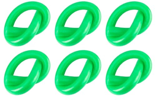 ACAN Tradineur - Pack de 6 Churros para Natación - Flotador de Espuma, Palo Flotador, Tubo Espuma para Piscina, Espagueti de Espuma - 6,5 x 150 cm - Color Verde