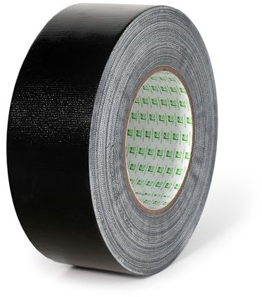 SANLI TAPE Panzertape Extra Klebrig Panzerband Schwarz, 50 mm x 50 m, Gewebeband gewebeverstärktes Reparaturband, Allzweck Panzerband, Klebekraft & Reißfestigkeit