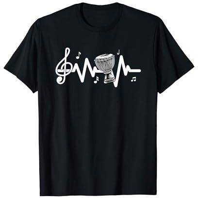 Heartbeat Djembe Schlagzeuger Djembe T-Shirt