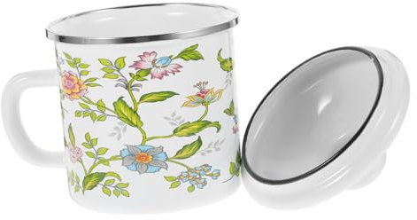 PHENOFICE Enamel Mug Große Kapazität Dickwandiger Emaillebecher Für Kaffee Tee Wasser Zuhause Büro Vintage Stil Robuster Haushaltsbecher Ohne Deckel