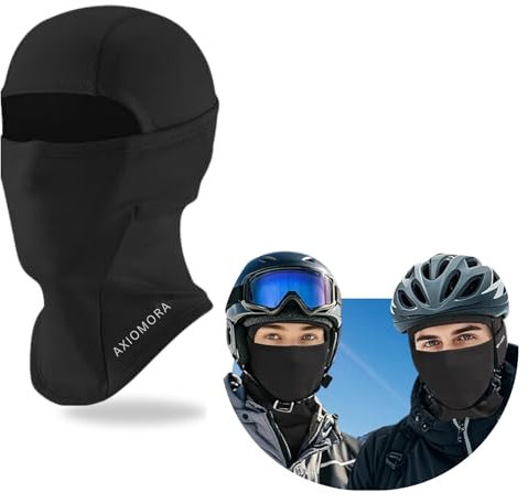 AXIOMORA Sturmhaube Motorrad Fahrrad Winter - Warm Sturmmaske für Herren und Damen - Winddicht Atmungsaktiv Balaclava Skimaske für Outdoorsports Radfahren, Snowboarden