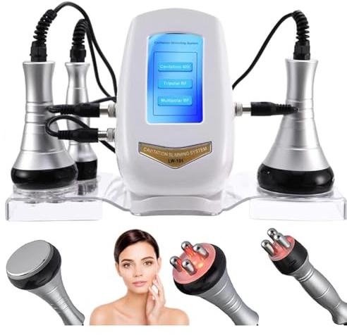 BCBKD Massaggiatore Anticellulite Rassodante, 40K Cavitazione Macchina A Ultra-Suoni, Macchinario per Dimagrire Professionale Radio-Frequenza Viso E Corpo