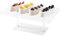 Qtuie Rack à dessert en acrylique transparent pour cupcakes, buffet, gâteau, dessert de fête, pâtisseries à dessert, nourriture, plats délicieux, biscuits, assiettes à dessert, plateau de service