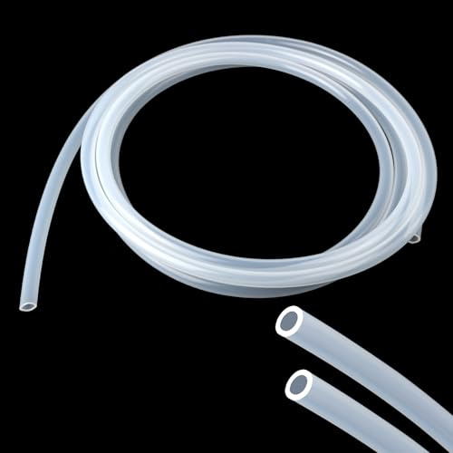 Silikonslang 4 m längd, flexibel silikonslang livsmedelssäker, 8 mm ID x 11 mm OD transparent silikonslang, klart vatten luftrör för pumpöverföring