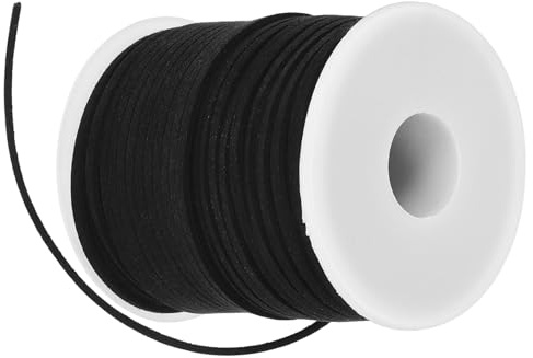 JEWEDECO Buckskin Cord Strap Twisted Thick Twine Rope Waxed for Jewelry Making Bowknot Decor