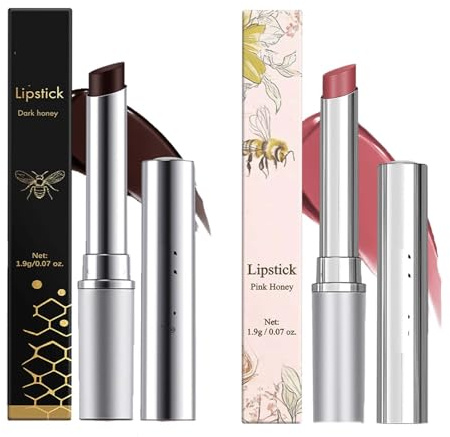 Barra de labios Honey, lápiz labial negro y rosa, hidrata el bálsamo labial, bálsamo hidratante para labios secos y agrietados