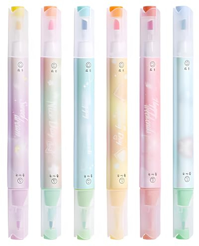 6 PCS Doppelseitiger Textmarker Glitzerstifte, Outline Zauberstifte für Kinder und Mädchen - Magische Stifte zum Basteln, Ostergeschenke